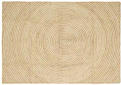 vidaXL Szőnyeg Természetes és Fehér 140 x 200 cm Juta (42010722)