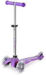 Micro Mini deluxe glitter led лилаво, сребърно, бяло (mmd207) Тротинетка, скутер
