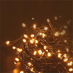 Modee Karácsonyi LED füzér plasztik, extra meleg fehér (100LED/10méter) (ML-C2001)