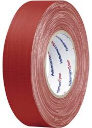 HellermannTyton Téphető szövetbetétes ragasztószalag, gaffer tape 50 m x 50 mm, piros színű HellermannTyton HelaTape