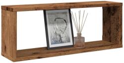 vidaXL 2 db antik fa színű szerelt fa fali kockapolc 60 x 15 x 23 cm (856586)