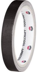 TOOLCRAFT Egyoldalas szövet ragasztószalag (H x Sz) 10 m x 15 mm, fekete HEB15L10SC TOOLCRAFT, tartalom: 1 tekercs