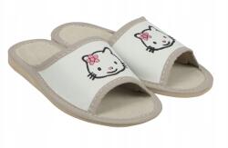 Nowo Hello Kitty Gyerek Papucs, ekobőr, természetes bőr talpbetét, EVA talp, Size 29-35 (D-3022)