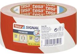 tesa Veszély jelző szalag (H x Sz) 66 m x 50 mm, piros, fehér 58131-00-00 TESA, tartalom: 1 tekercs