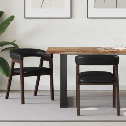 vidaXL Étkező Székek 2 pcs Világos Barna 54 x 57 x 73 cm Tömör Gumi Fa (42020421)