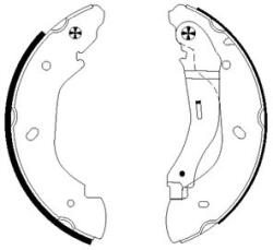 Textar fékpofák, Ford Transit, 254mm átmérő, 52mm széles, segédfékkarral