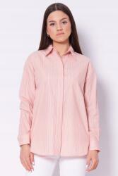 PINKO rózsaszín csíkos pamut ing, 100% pamut, laza fazon, 2025 tavasz/nyár kollekció (104026 A2FH NL1)