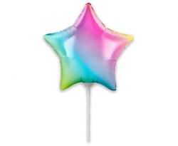 GoDan Balon folie model Stea curcubeu 22 cm GD674 Baloane folie (GD674)
