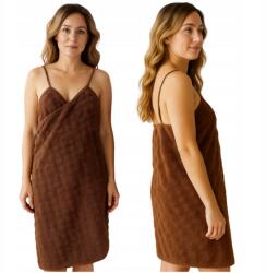 MAKOIA Spa Pareo Női Fürdőlepedő, 70×160cm, mikroszálas, barna (sauna hammam duży ręcznik tunika)