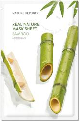 Nature Republic Real Nature Bamboo Sheet Mask - Mască Netedă pentru Față 1buc/23ml Masca de fata