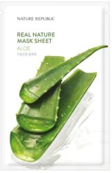Nature Republic Real Nature Aloe Sheet Mask - Mască Hidratantă pentru Față 1buc/23ml Masca de fata