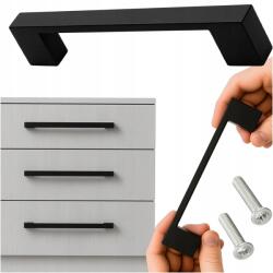 Modeus Bútorfogantyú, fekete, 96mm, fiókos szekrényhez, fém (ID 806)