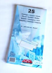  GPV (121012) 25-ös csomag, boríték, fehér, öntapadós, 80g, LA/4 (131012)