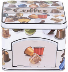  CLEEF Kávékapszulás fémdoboz 15x15x12cm (Cleef.6BL0178)