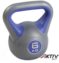 AktivSport kettlebell 6 kg műanyag bevonattal