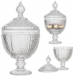 HowHomely Crystal üvegbomba, 31cm, üveg, 1, 1l, dekoratív édességtartó (HH-KA0543)