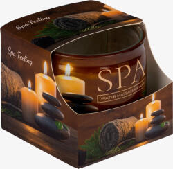 Tea lights Illatmécses üvegpohárban spa feeling 1db