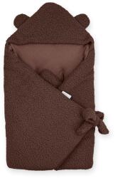 AlberoMio Babahordozó takaró COTTON MUSLIN & BOUCLE - barna