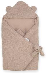 AlberoMio Baba autósülés takaró COTTON MUSLIN & BOUCLE - karamell