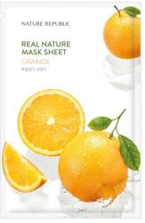 Nature Republic Real Nature Orange Sheet Mask - Világosító Arcmaszk 1db/23ml
