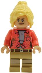 LEGO® LEGO® Dr. Ellie Sattler minifigura - Korall színű ing, sötét homokszínű nadrág (jw107)