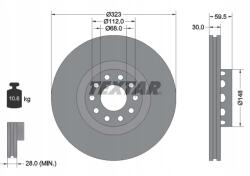 Textar Féktárcsa Textar 92098305, 323mm, 30mm vastag