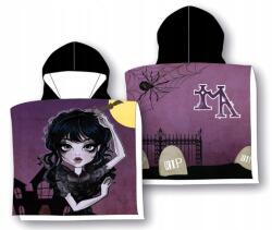  Wednesday törölköző poncsó gyerekeknek 55x110 kapucnis pamut (WEF24-2022CG 4766)