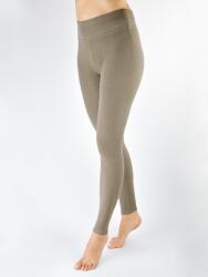 Noviti Magas derekú leggings, csíkos, melegítőnadrág, Size L-XL, bézs