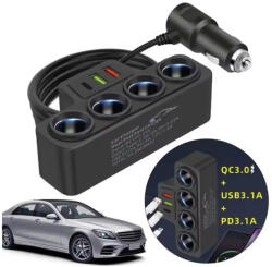  Szivargyujtó elosztó és töltő 4port (3226)