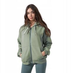 4F kapucnis pulóver, pamut/lycra, Size XS, zöld (5903609342678)