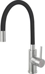 FERRO Zumba Flexibilis csövű inox csaptelep, fekete, beépíthető (5903738223787)