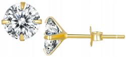 Trusky Arany fülbevaló, cirkónia, 6mm, Ezüst S925, 0.82g, lányoknak (kolczyki)