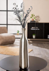  Elegáns, fémhatású modern díszváza „Argenterie (37, 5 cm x 9, 5 cm)