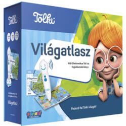 Tolki - Set atlas mondial (carte + stilou) - în limba maghiară (34533)
