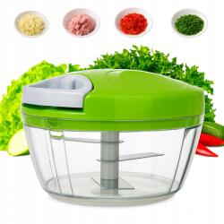 Brunbeste Kézi Aprító, zsinóros, tároló tál, 0.5 liter, 3 rozsdamentes penge (BB-3751)