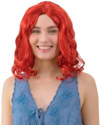 PartyPal Paróka, közepes hosszú, vörös, hullámos