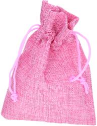  Jutazsák, rózsaszín, 18×13cm, ajándék, pamut, poliészter (JUT-1318-L.PK-132)