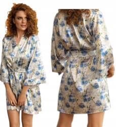 Dkaren virágmintás párna FLOWERS P003, Size M, kék, szatén fürdőköpenyhez