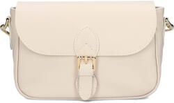 Italia Női bőr crossbody kézitáska Italia Melanis - krémes