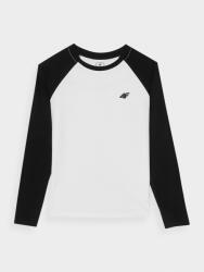 4F Lány longsleeve, fekete, Size 164, pamut (4FJWAW24TLONF291-20S-164)