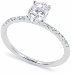 White & Black Labor ovális gyémánt eljegyzési gyűrű - Celeste - 0, 9 karát - IGI (AU14211)