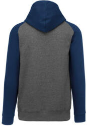 Proact PA370 gyerek kapucnis pulóver, kétszínű raglán ujjú Proact, Grey Heather/Sporty Navy-12/14 (pa370grh-snv-12-14)