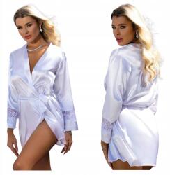 Dkaren Szatén Fürdőköpeny, XXL, fehér (5903251409866)