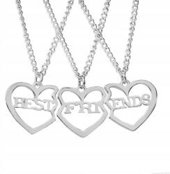 Modeus Best Friends Bff Láncok Barátnőknek, 3db, szív alakú medál, ajándék
