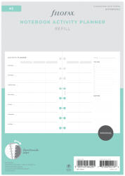 FILOFAX Notebook Lifestyle tervező Tevékenység tervező A5 Minimal fehér