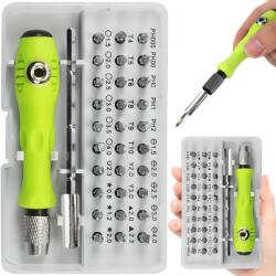 SATIS Torx precíziós csavarhúzó készlet, 32in1, króm-vanádium acél, mágneses végek (EB098)