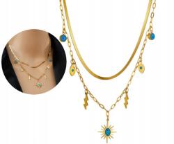 moonriver Aranyozott nyaklánc, sebészeti acél, 38+5cm, női (MOONRIVER CP18283)