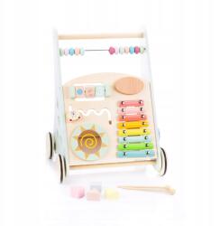 Meteor Fa manipulációs járókeret, 8in1, fa, 1+ éves, oktató (16666)