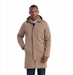 Ombre Férfi kapucnis kabát, kávébarna, Size L, 95% poliészter (149276)