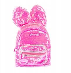 Girabrilla Nice Girabrilla Nyuszi hátizsák, rózsaszín, flitteres, cipzáras zsebbel (19081)